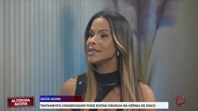 Entrevista no quadro Saúde Agora, da TV Alterosa (SBT), sobre tratamento conservador da hérnia de disco